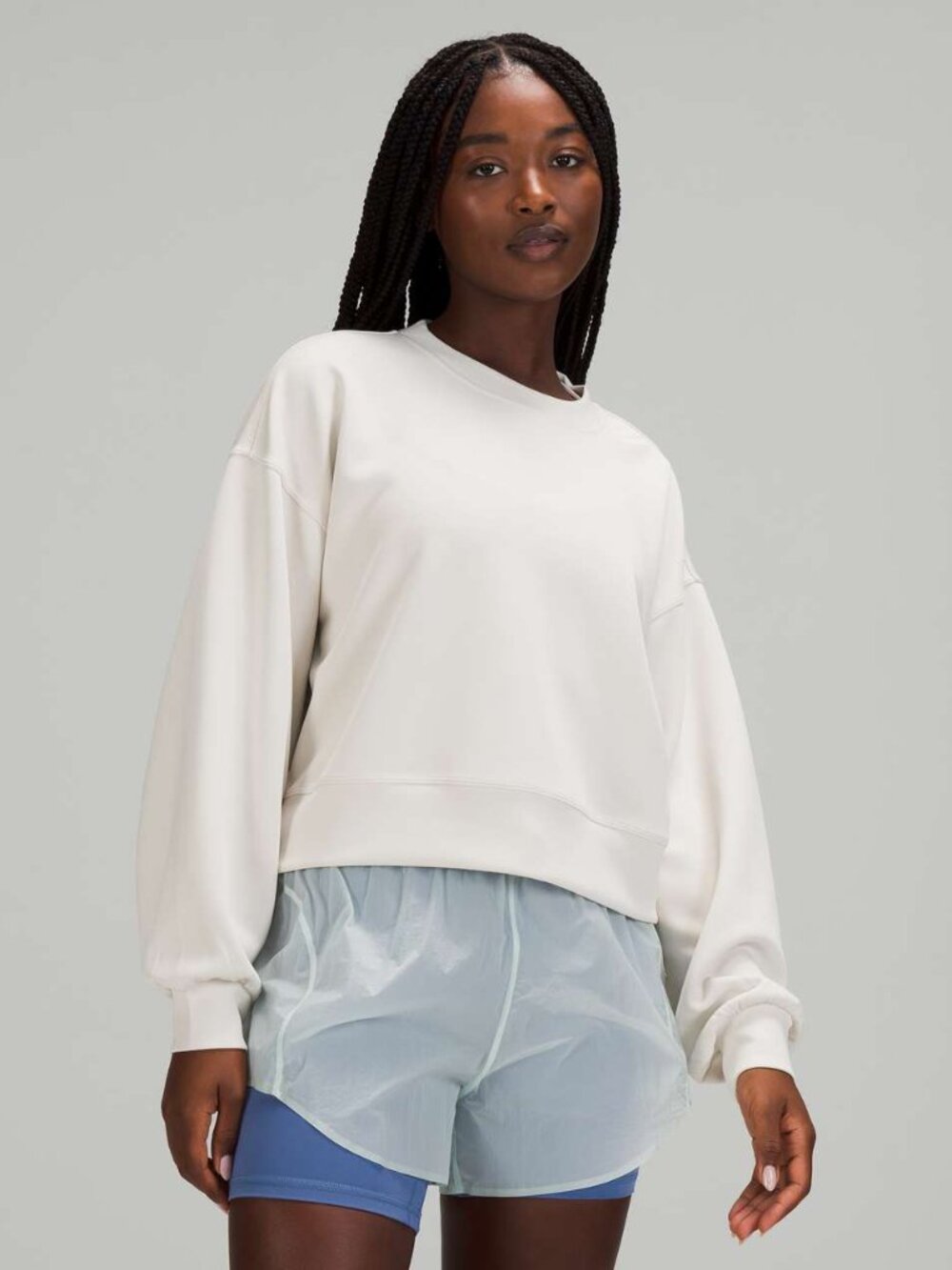 Lululemon Perfectly Oversized Cropped Crew *Softstreme™ Size 10-12